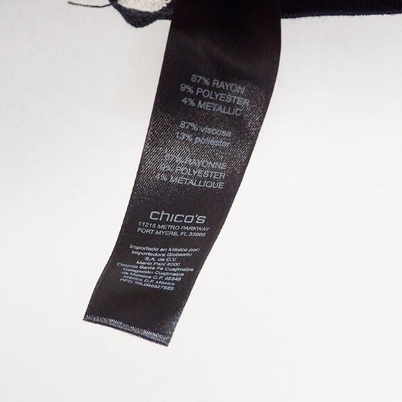 Chico's Travelers Collection Striped Cardigan Sweater Dolman Kimono Open Front L - Picture 13 of 16